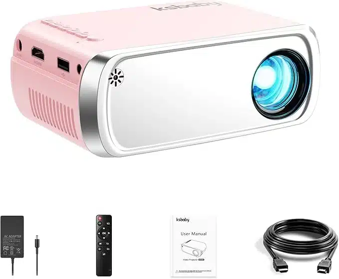 ksbaby Mini Proyector: Análisis del Proyector Portátil Económico Rosa Claro